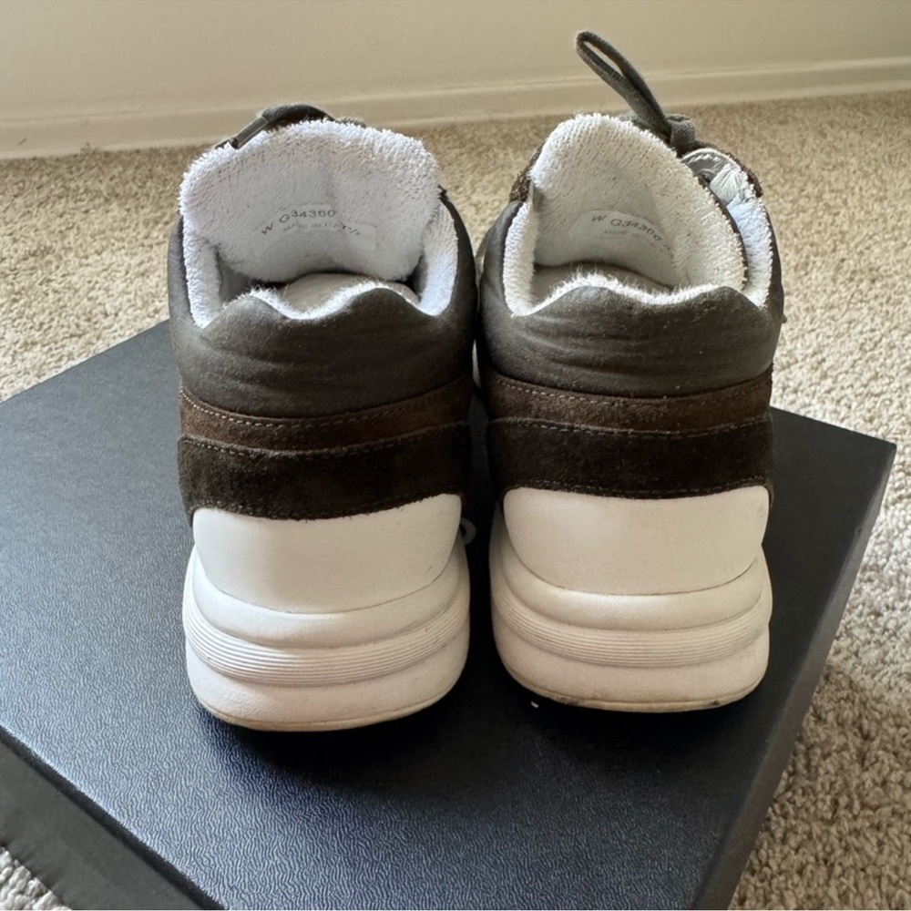 CHANEL Brown/Olive and White Casual Sneakers - Picture 4 of 8